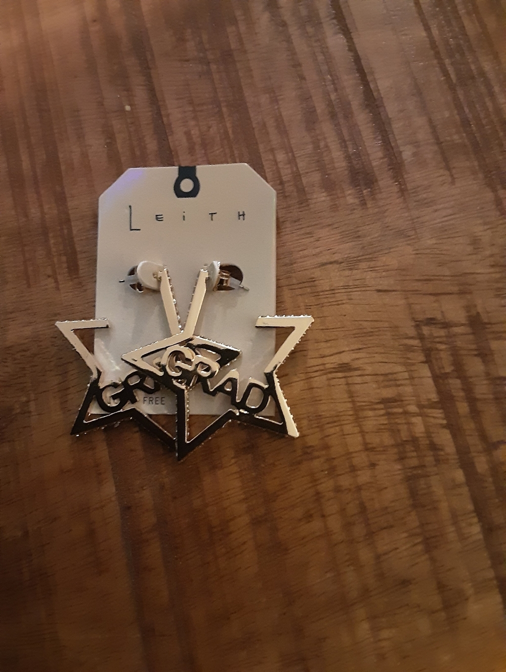 Leith Gold Star 'GRAD' Stud Earrings